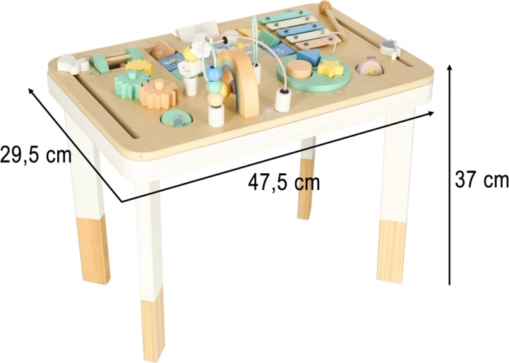 Diseño de madera seguro y tamaño compacto