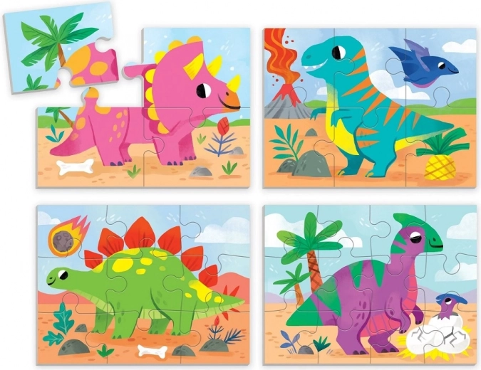 Coloridos amigos dino