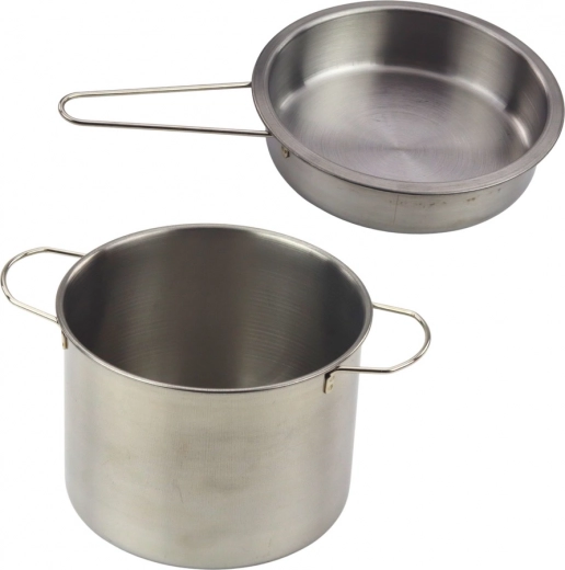 Vajilla metálica como la de verdad