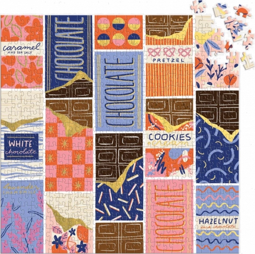 Colorido motivo de chocolate que invita a montar