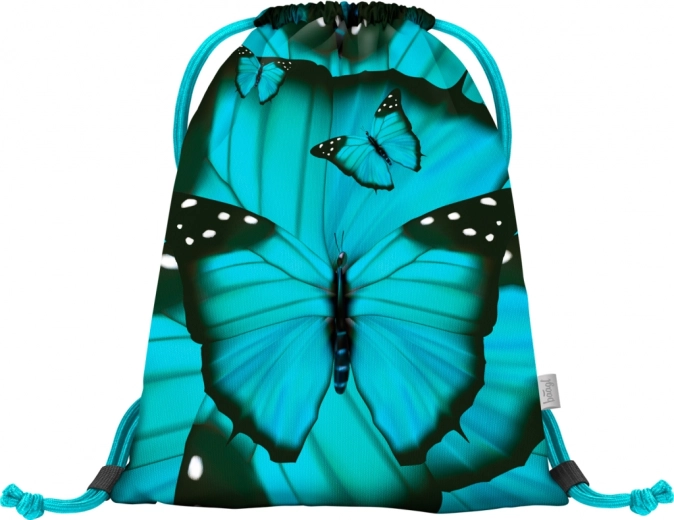 Diseño con mariposa turquesa