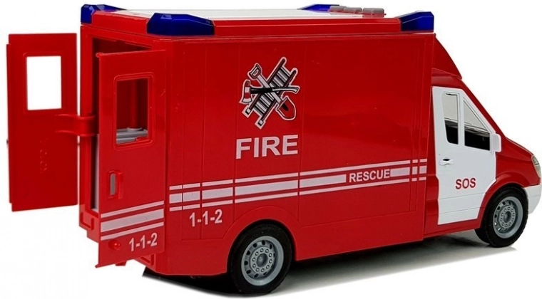 Efectos de luz y sonido como los de verdaderos rescatistas