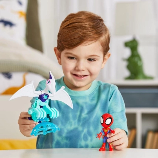 Disfraz de dinosaurio con máscara elevable