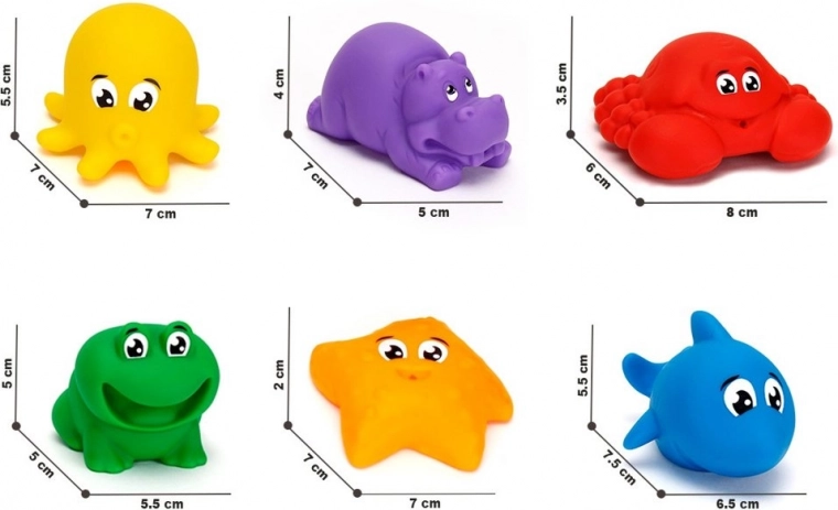 Coloridos animales marinos
