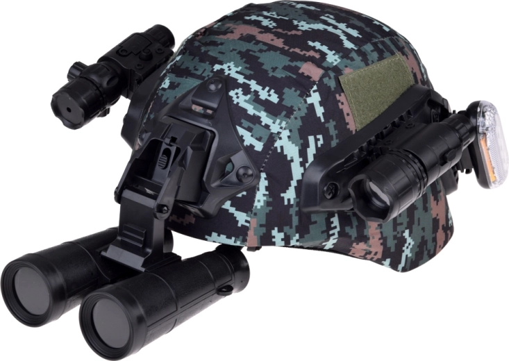 Casco táctico realista con accesorios