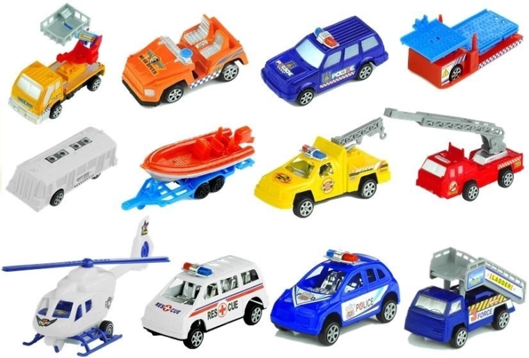 Vehículos variados para acción y servicio