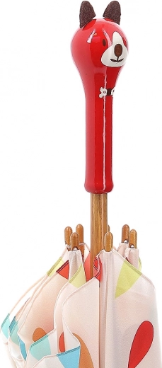 Cómoda empuñadura de madera con forma de animal