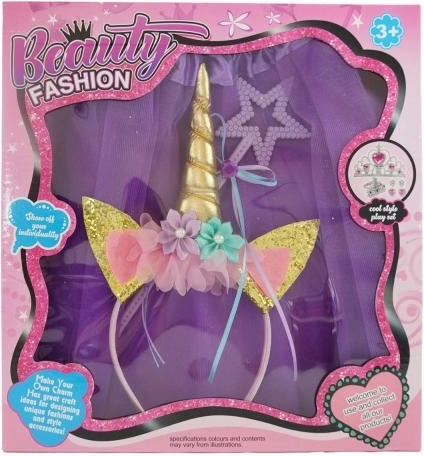 Diadema brillante con cuerno de unicornio