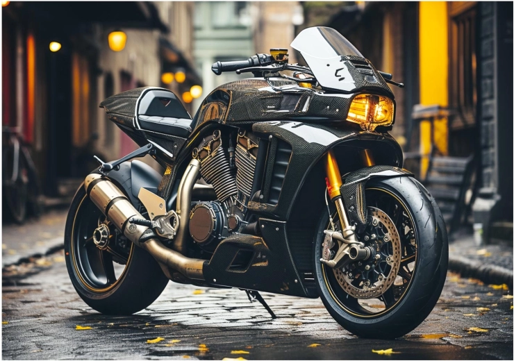 Motivo realista para fans de las motos