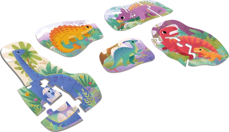 Aprender jugando con 5 dinosaurios