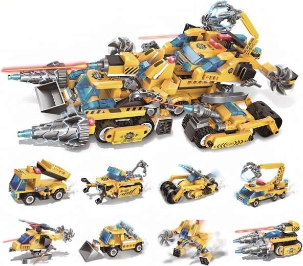 8 modelos en 1: construye, combina y crea una gran supermáquina