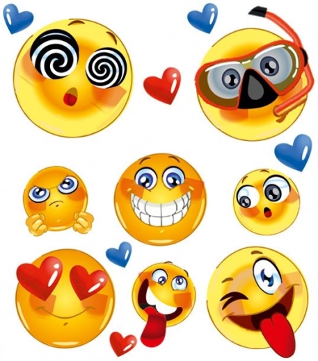 Motivos de emoji divertidos en una sola hoja