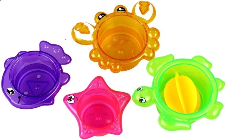 Vasitos apilables de animales marinos