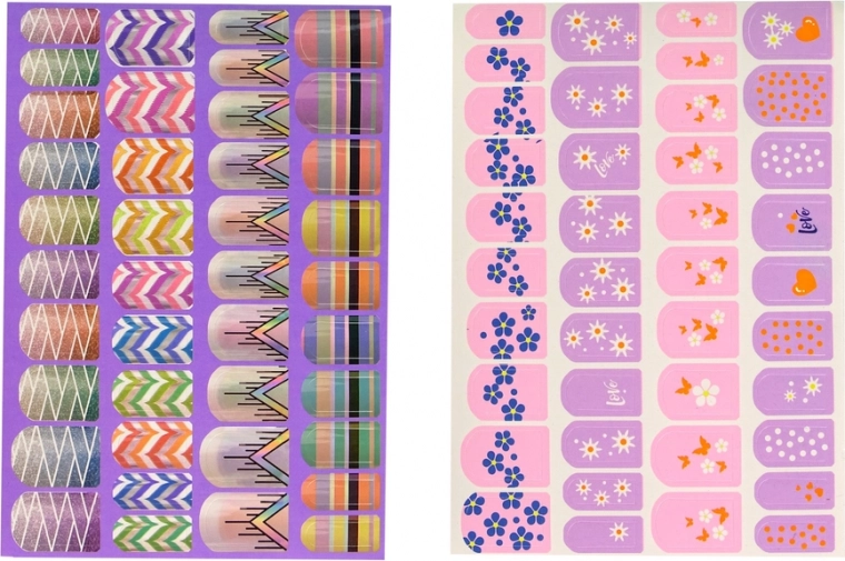 Pegatinas de colores y purpurina
