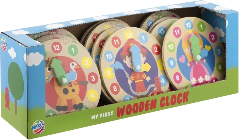 Aprendizaje divertido de la hora con esfera en colores