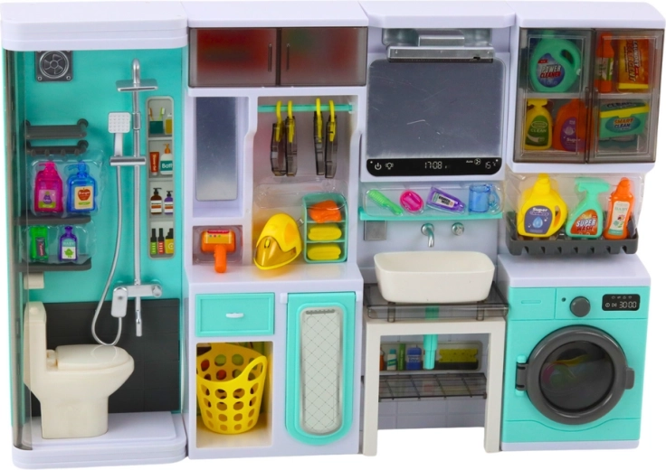Baño y lavandería 4 en 1 en un solo set