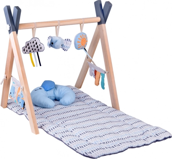 Estructura de madera natural para un juego seguro