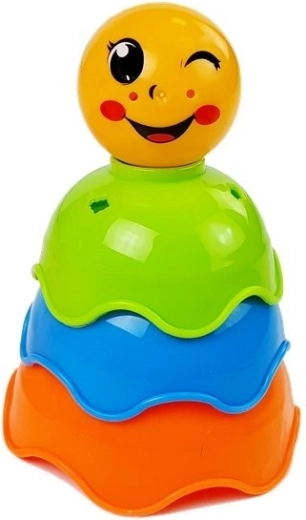 Colores alegres y sonrisa en la parte superior