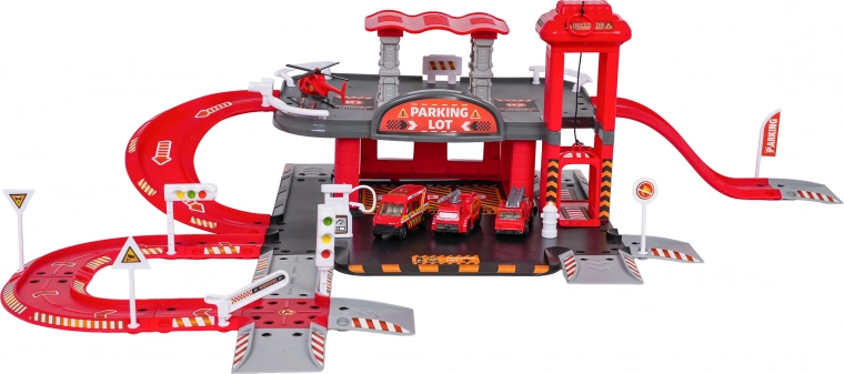 Aparcamiento de dos niveles con ascensor manual