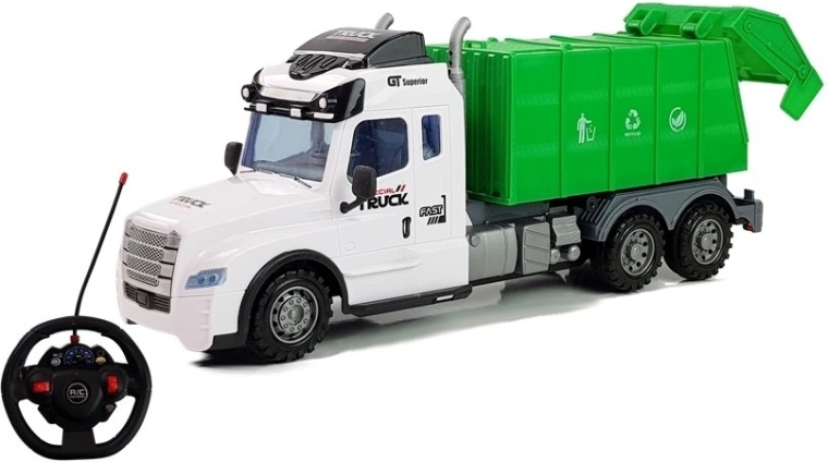 Acción realista de camión de basura