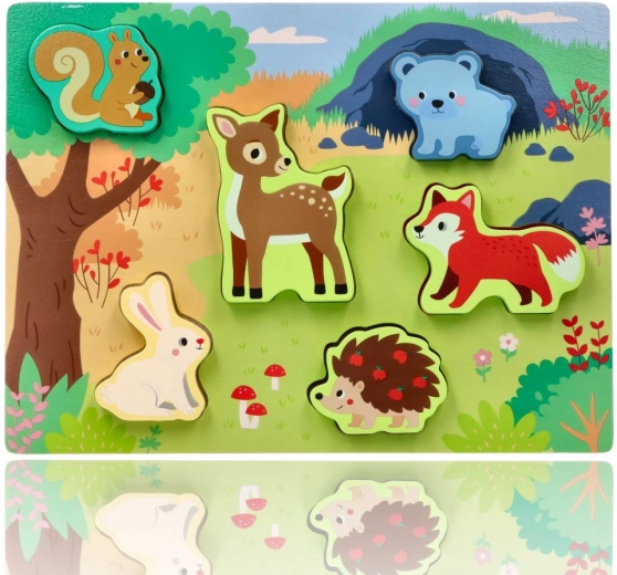 Animales del bosque coloridos que entusiasman a los niños