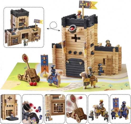 Gran castillo con catapulta funcional