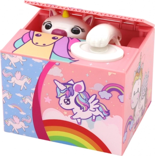 Unicornio interactivo que “esconde” la moneda