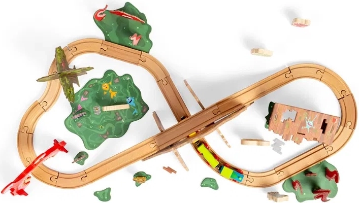 Compatible con la mayoría de vías de tren de madera