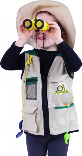 Chaleco cómodo con bolsillos y sombrero