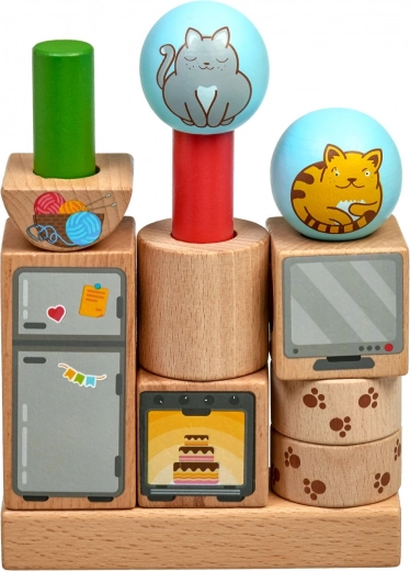 Piezas de madera de calidad y pinturas seguras