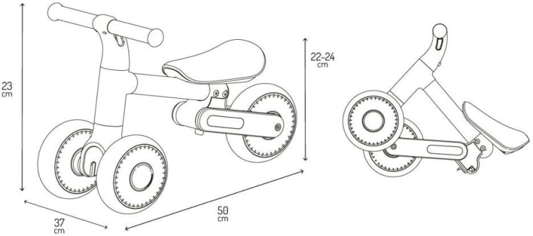 Chasis plegable para viajar fácilmente