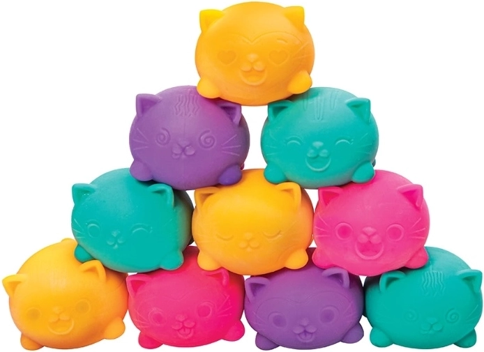 Set de 3 gatitos en colores vibrantes