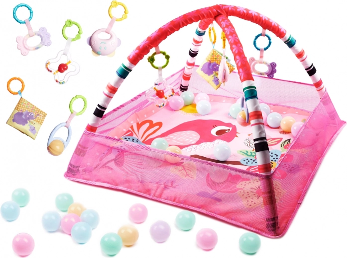 Alfombra de juego infantil con arcos de colores