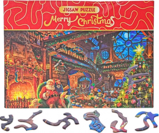 Ambiente navideño en casa de Santa