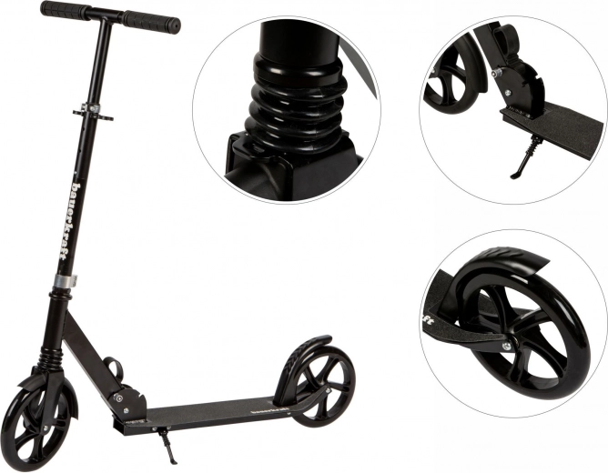 Conducción suave gracias a las grandes ruedas de 200 mm y la suspensión