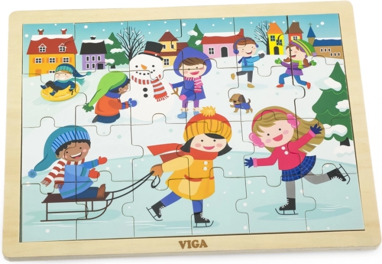 Motivo invernal lleno de alegría