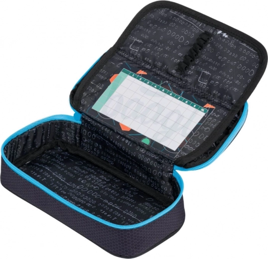 Set completo: estuche y bolsa con logo fosforescente