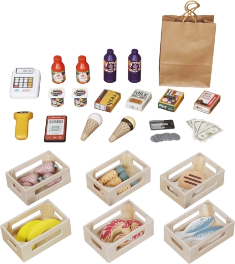 Juego realista con caja registradora y lector