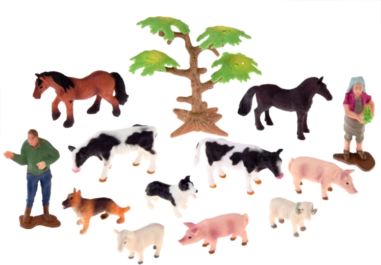 Abundantes animales y figuras para historias de granja