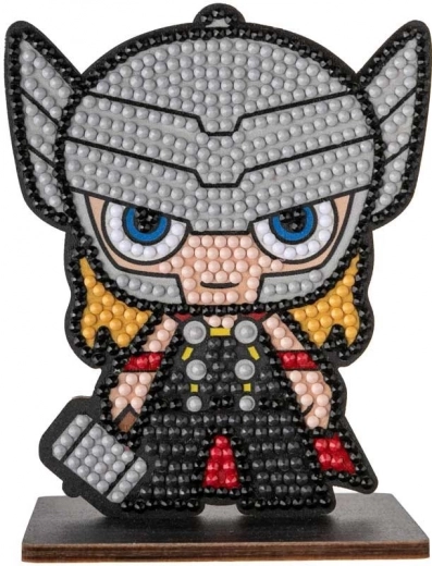 Figura brillante de THOR con soporte