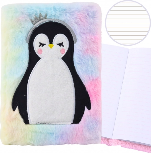 Cubierta de felpa suave con un adorable pingüino