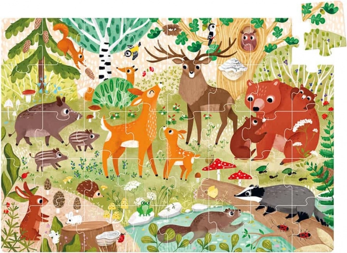 Diversión interactiva en el bosque