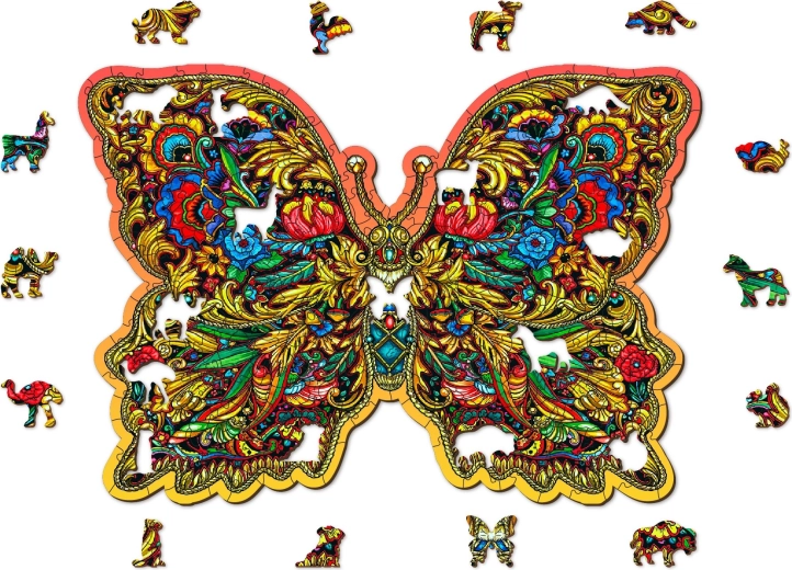 Motivo artístico y colores vibrantes