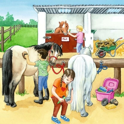 Aprender jugando con el cuidado del caballo