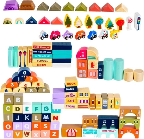 Amplio set de edificios y vehículos