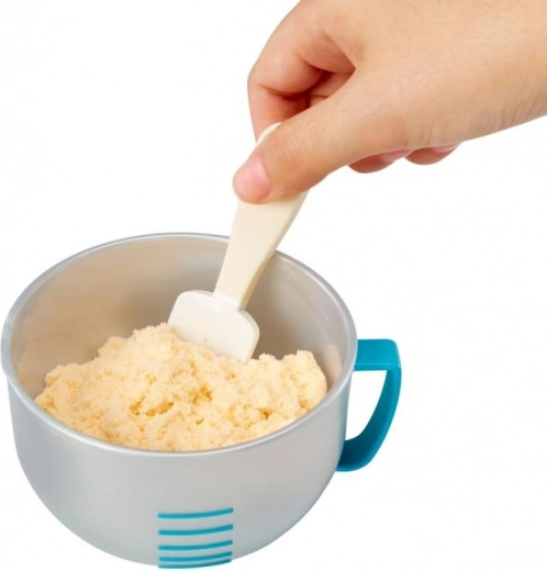 Vaso medidor con marcas y espátula para mezclar con precisión