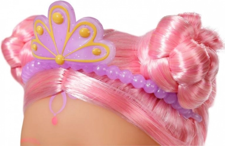 Elegante melena rosa