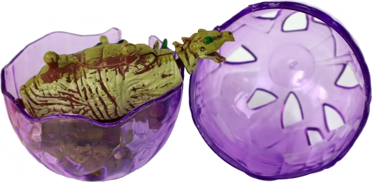 Huevo transparente lleno de sorpresas