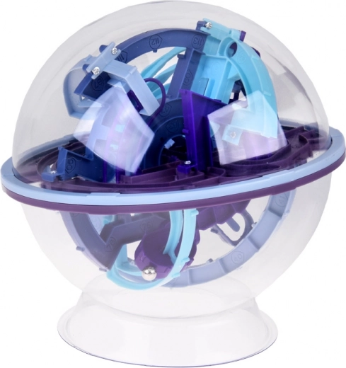 Esfera transparente con laberinto 3D multinivel