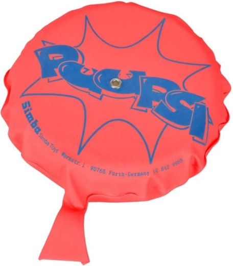 Cojín de pedos rojo con el texto “Puurpisi”